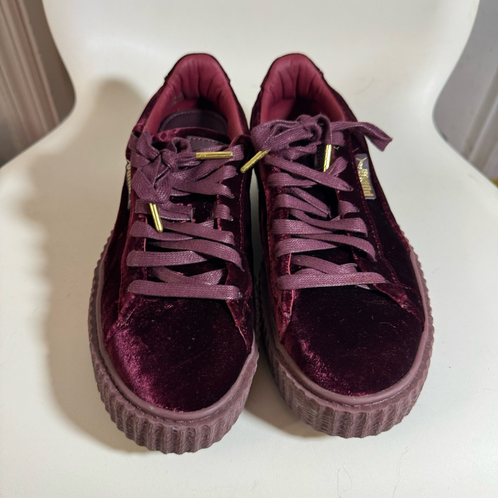 Fenty by Puma Burgundy creeper velvet Sneakers